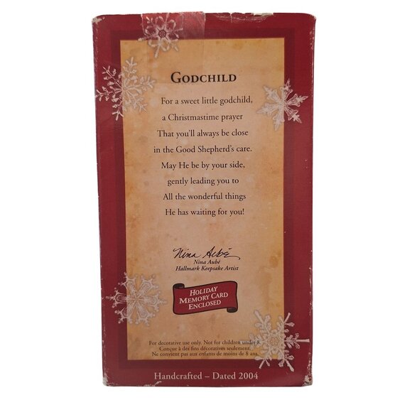 Hallmark Keepsake Ornament Godchild With Lamb 2004 Handcrafted Christmas Decorat - Picture 5 of 9